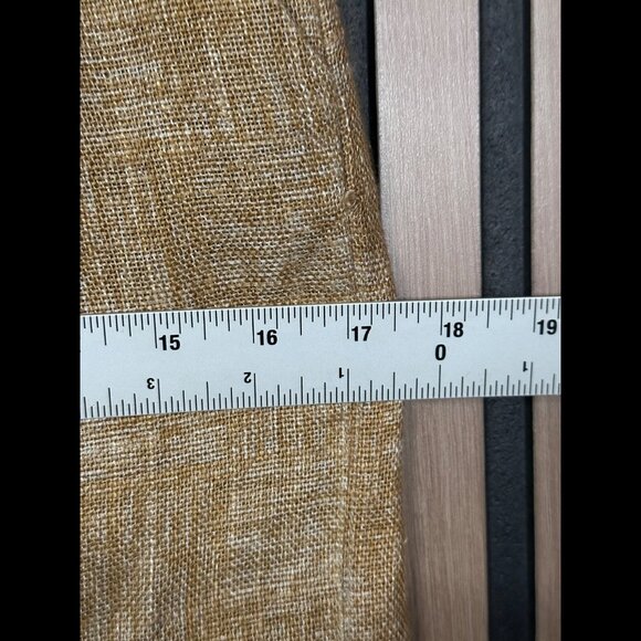 Armani Skirt 8 / M Beige Tweed 100% Linen Pencil High Slit Midi Made in Italy - Picture 4 of 8